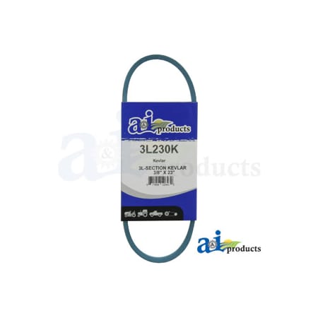 A & I Products Aramid Blue V-Belt (3/8" X 23" ) 9.5" x4" x0.5" A-3L230K